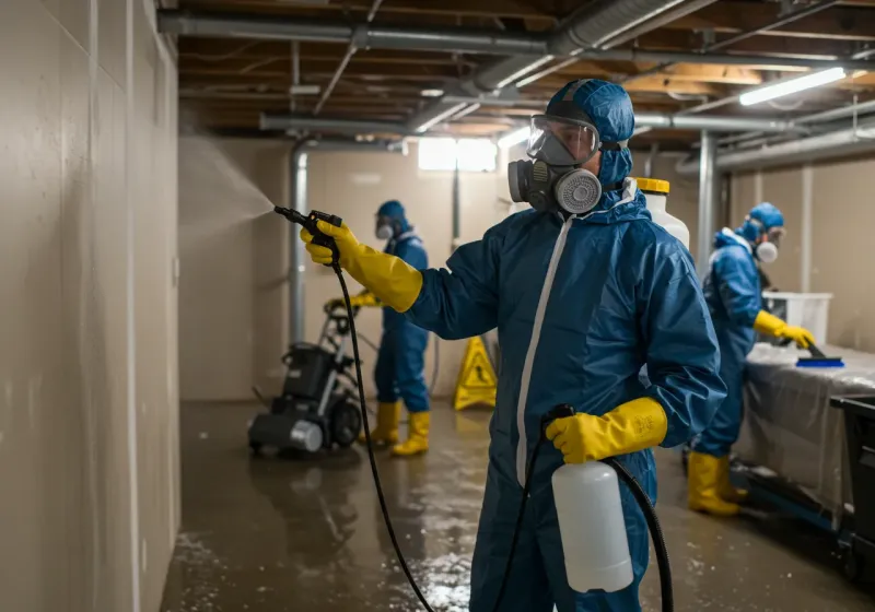 Basement Sanitization and Antimicrobial Treatment process in Throop, PA